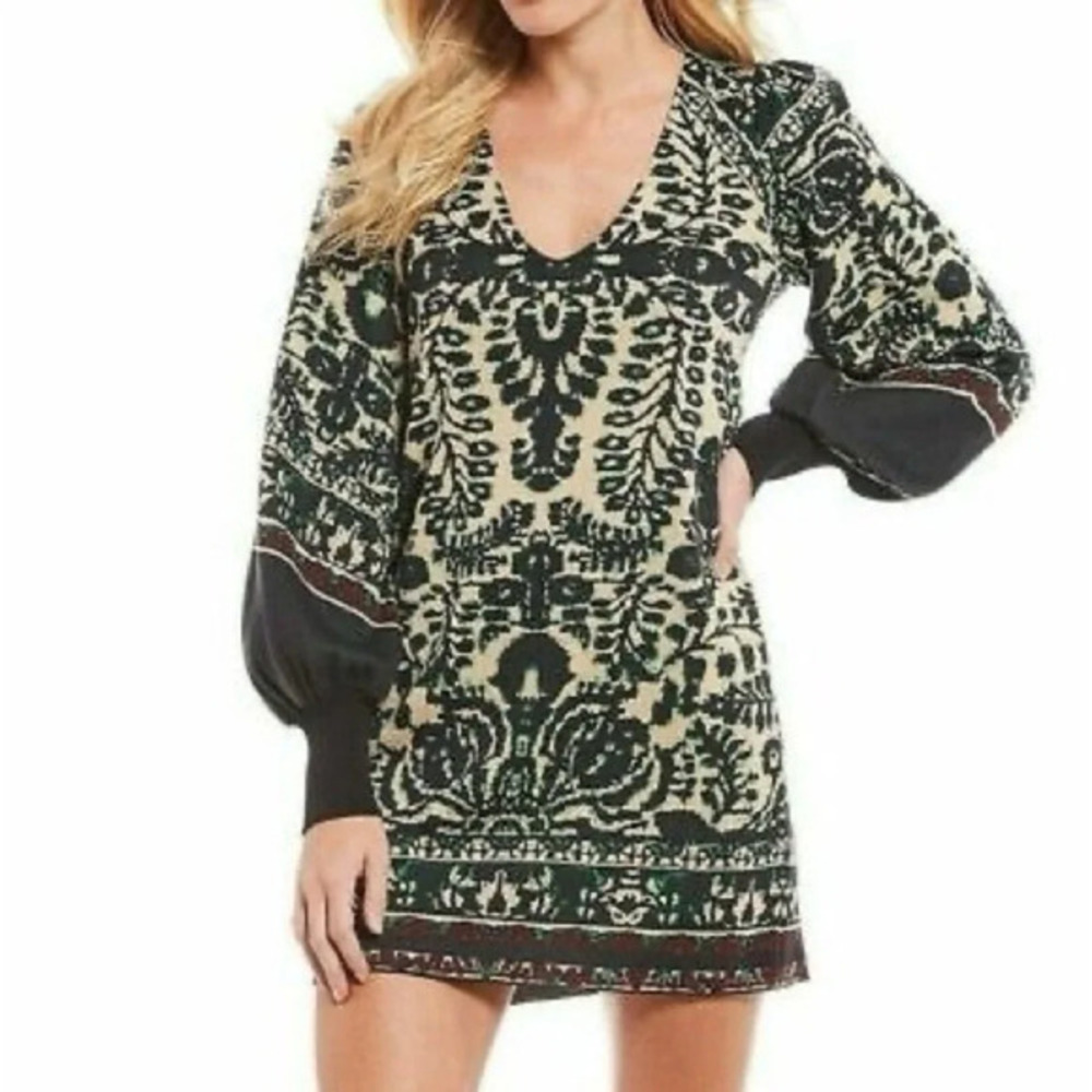 Free People Music and Lyrics Knit Sweater Mini Dress size medium